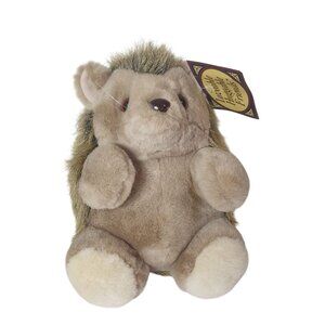 VTG Hedgehog 11" Brown Plush Toy Realistic Soft Cuddly Loveable Huggable
